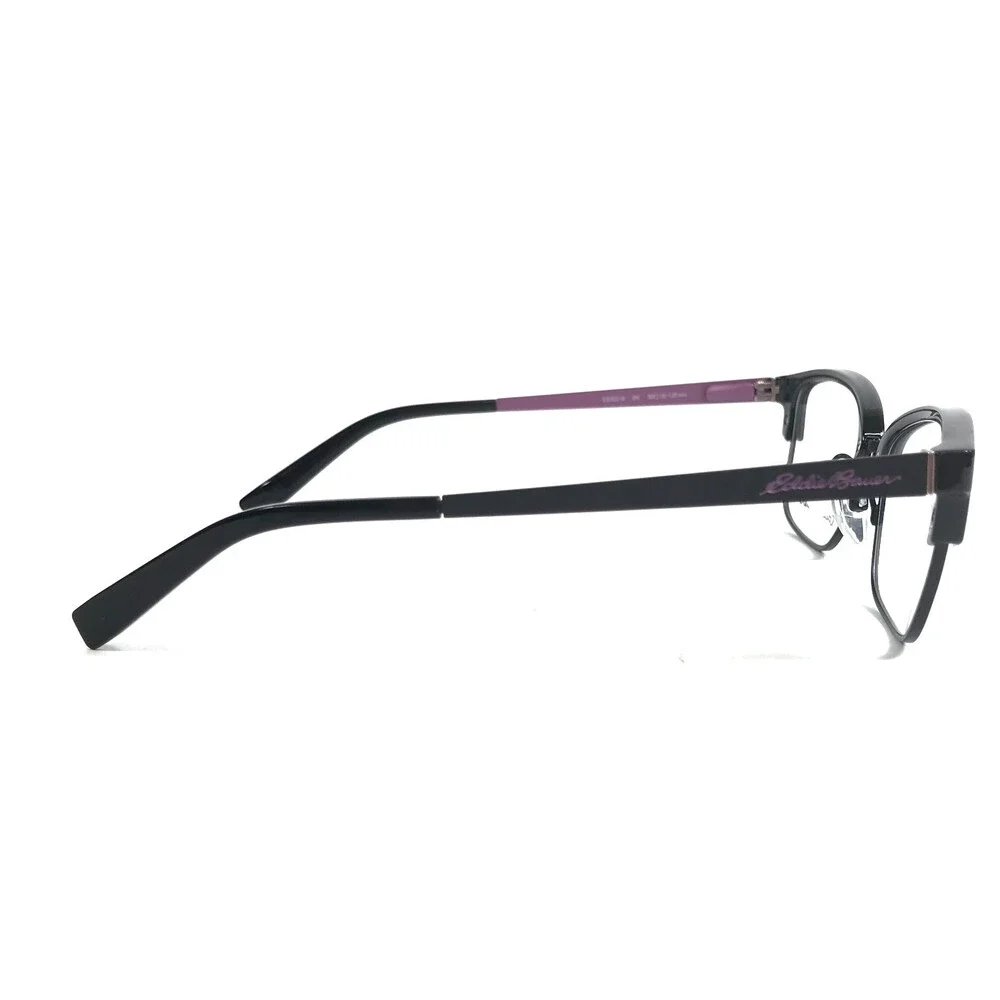 Eddie Bauer Eyeglasses Frames EB32218 BK Black Purple Cat Eye Full Rim 50-18-135